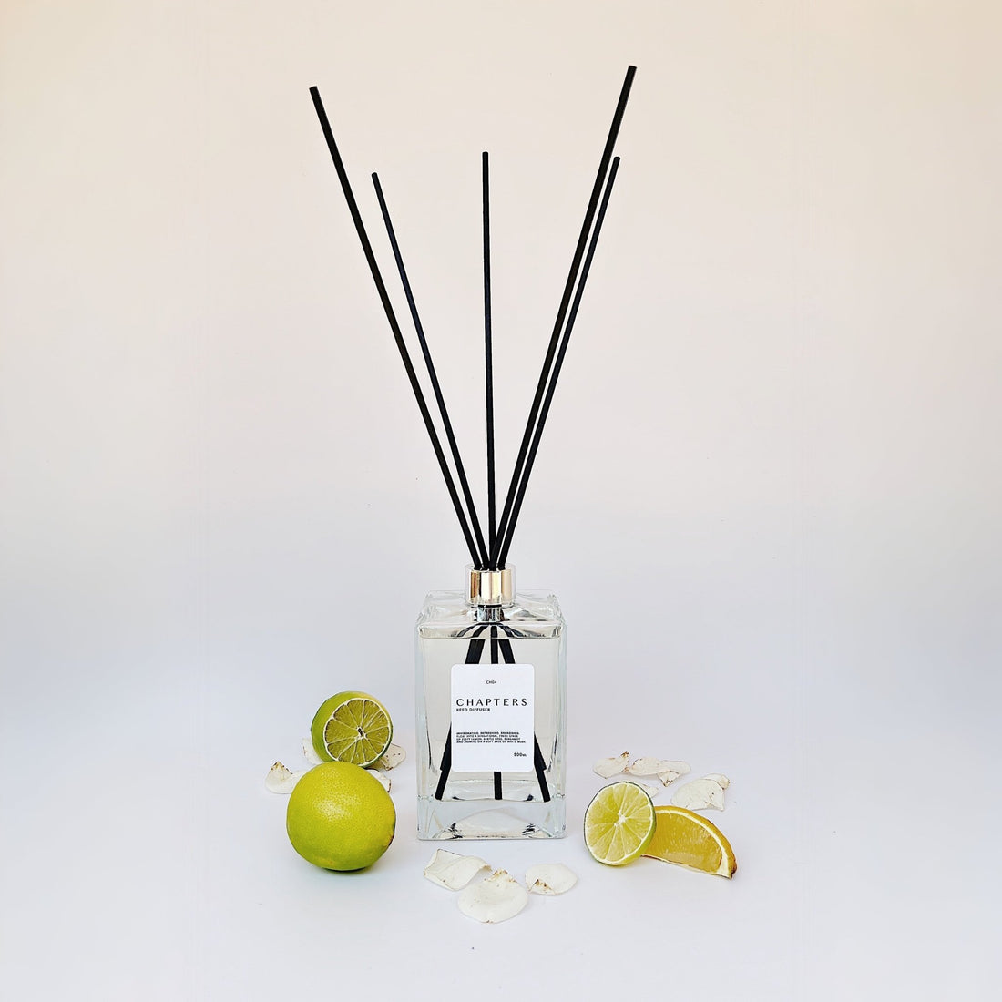 CH04 Deluxe Reed Diffuser with citrus fruit accents and bright styling